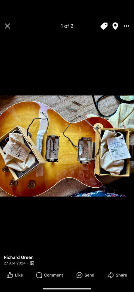 Gibson Les Paul 1973 Seymour Duncan wound Antiquity PAF Pickups