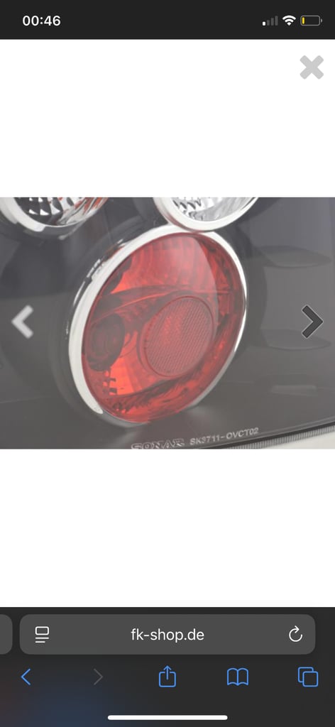Black Rear Vauxhall/Opel Vectra C Angel Lights 