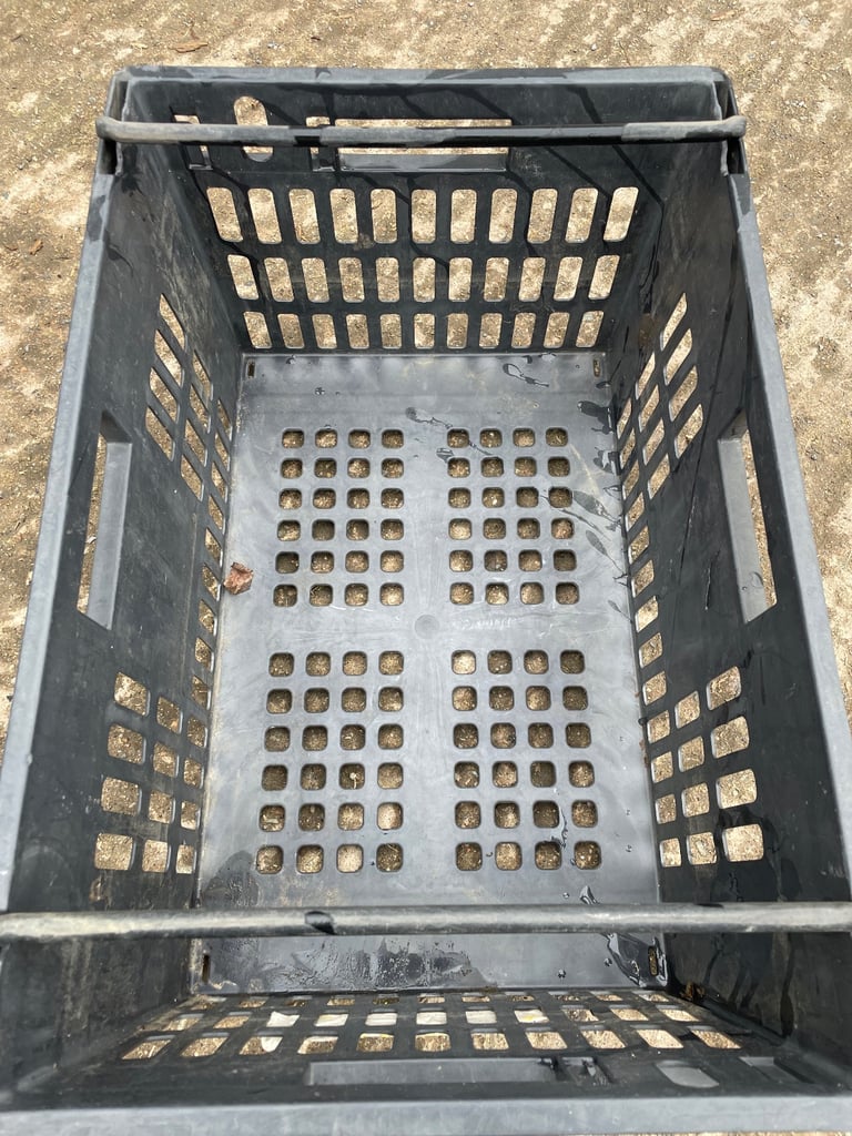 Black storage crates 