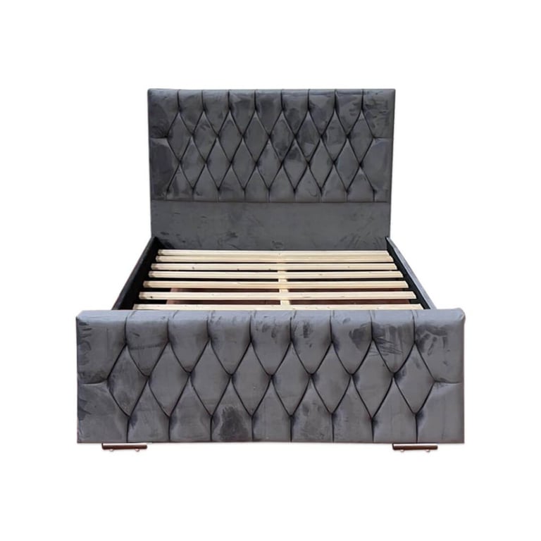 Singl/Double/Small Double/king size/Super king size Velvet Chesterfield