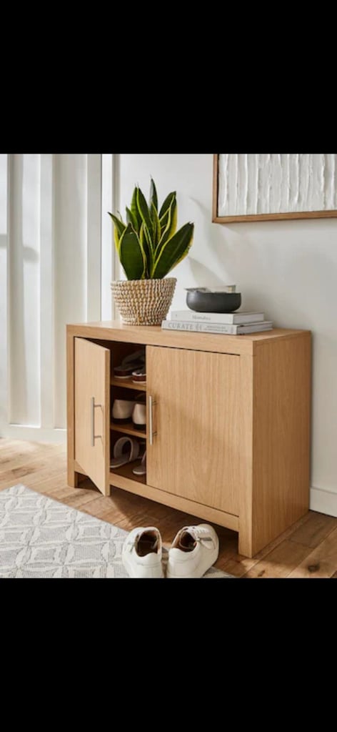 JD Williams Dakota Shoe Cabinet, Oak Effect