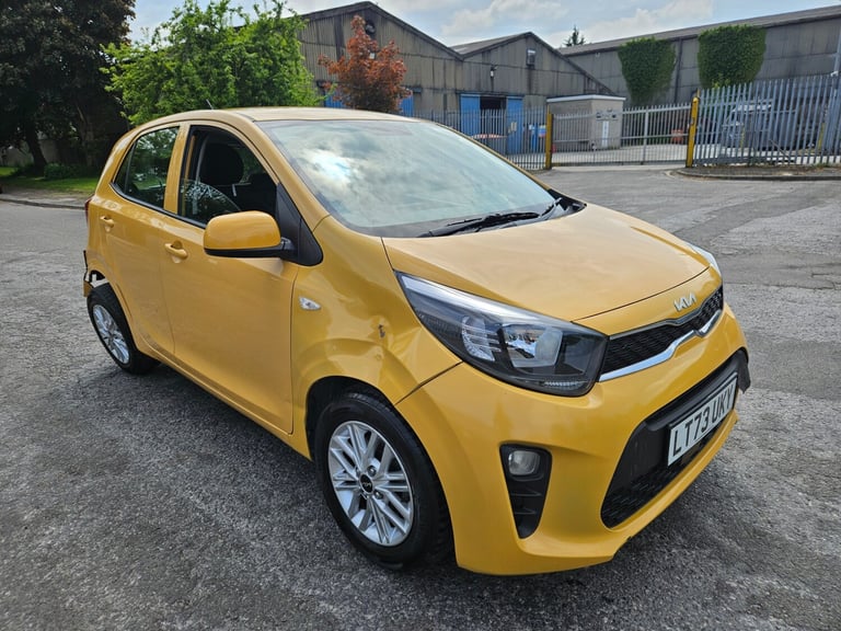 2023 73 Kia Picanto 1.0 2 5dr Yellow Damaged Salvage 