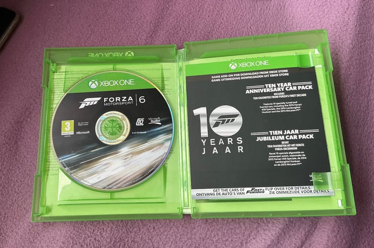 Forza Motorsport 6 game XBOX One. Exclusive 10 Year Anniversary Edition. Excellent condition