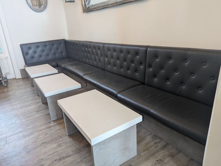 image for Rectangular tables, stone top in sparkle finish x 3