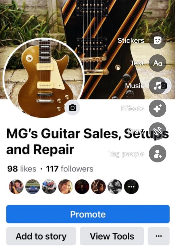 Custom Stratocaster electric guitar professionally setup & new strings 