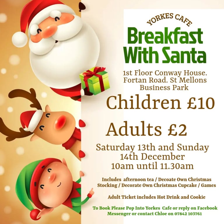 Breakfast or Afternoon Tea With Santa