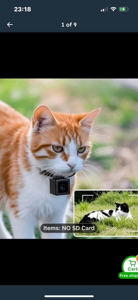 Cat/pet cam collar camera 