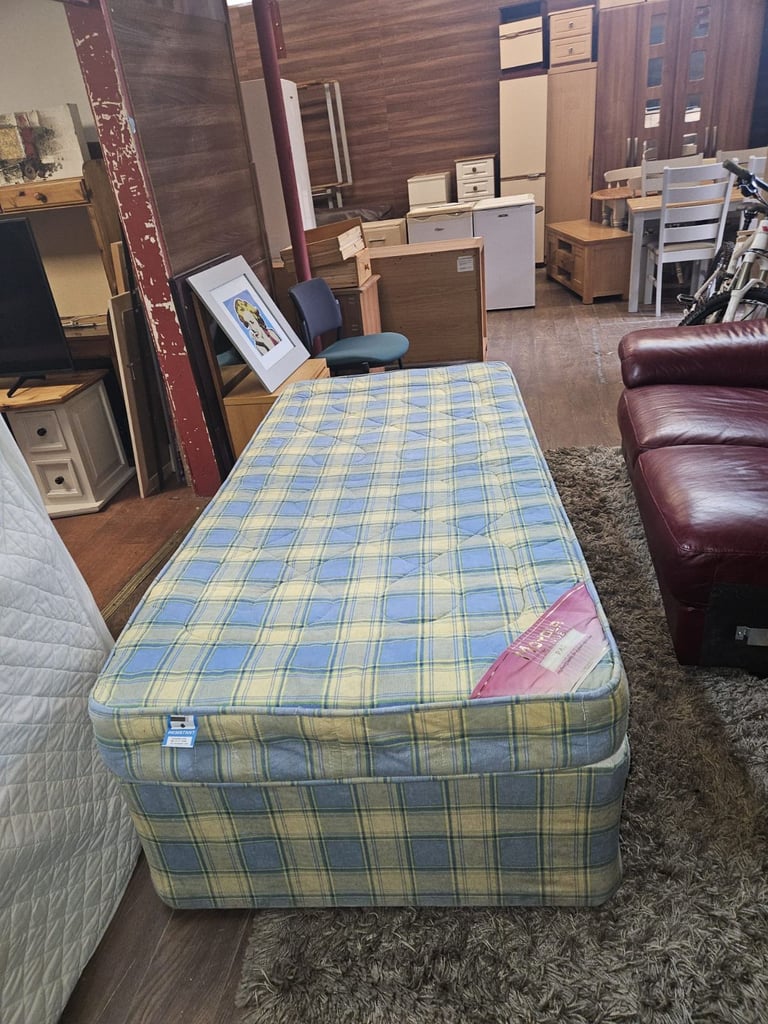 image for X2 single divan beds with mattresses 