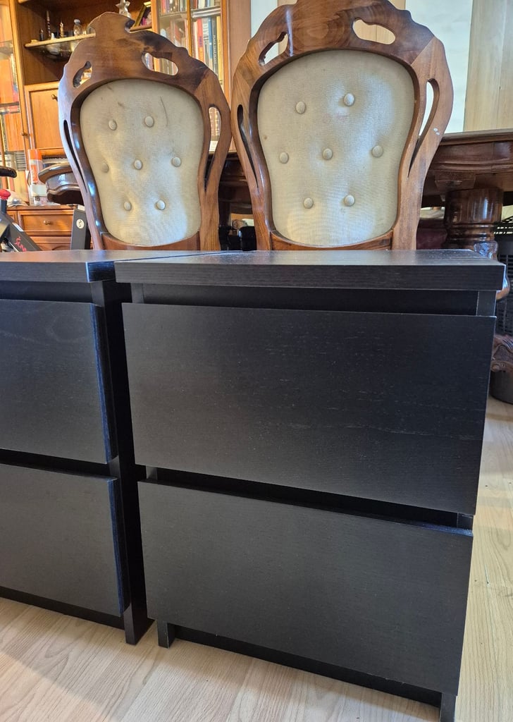 PAIR OF IKEA MALM CHEST OF DRAWERS 