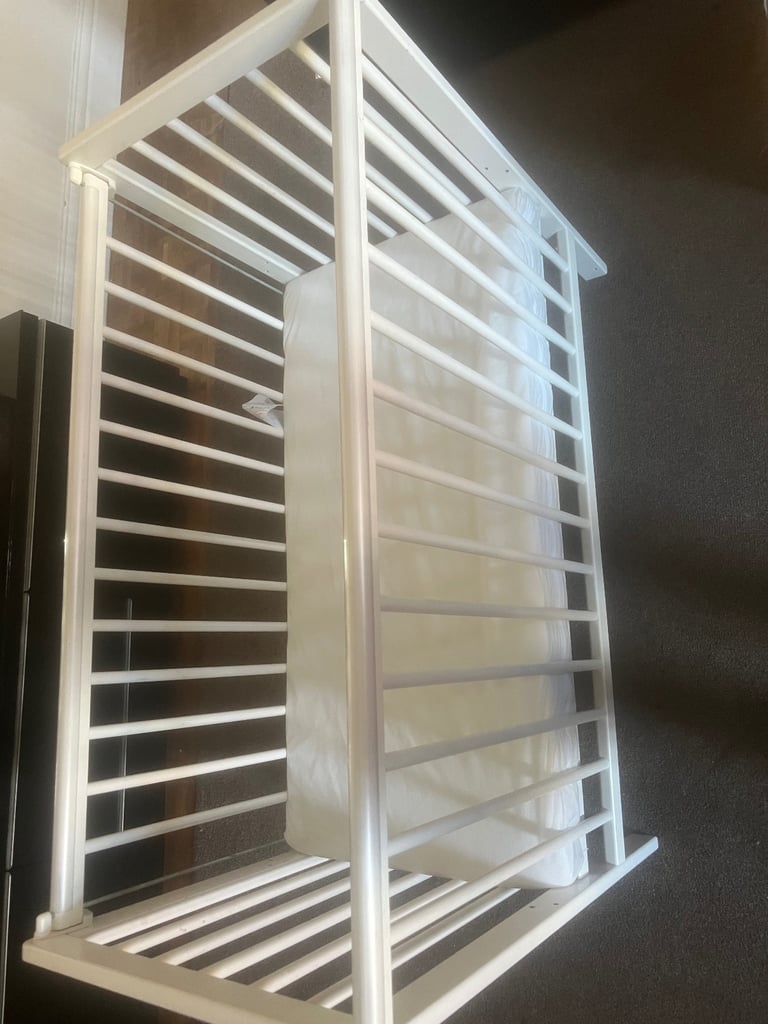 Space saver cot with mattress 