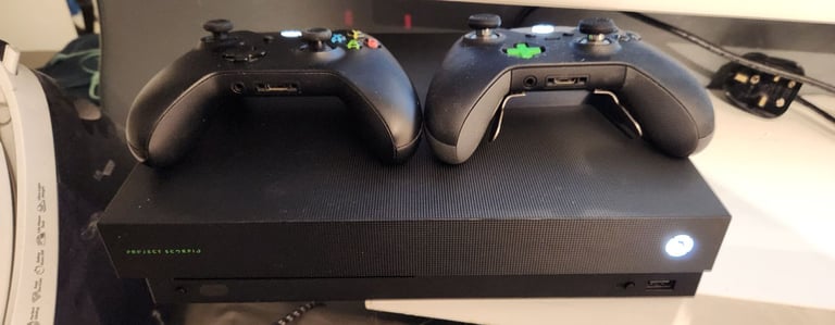 image for Xbox One X Project Scorpio Edition Console with 2 controllers and 6 games 