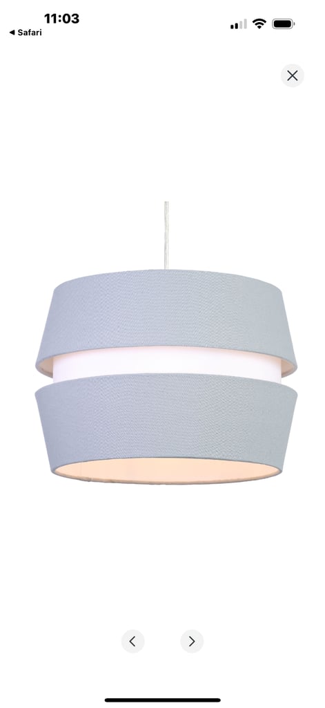Colours Cassio light grey two tier cylinder light shades 