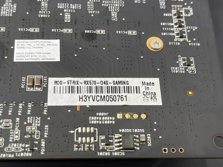 AMD RX 570 4GB Asus Graphics Card GPU