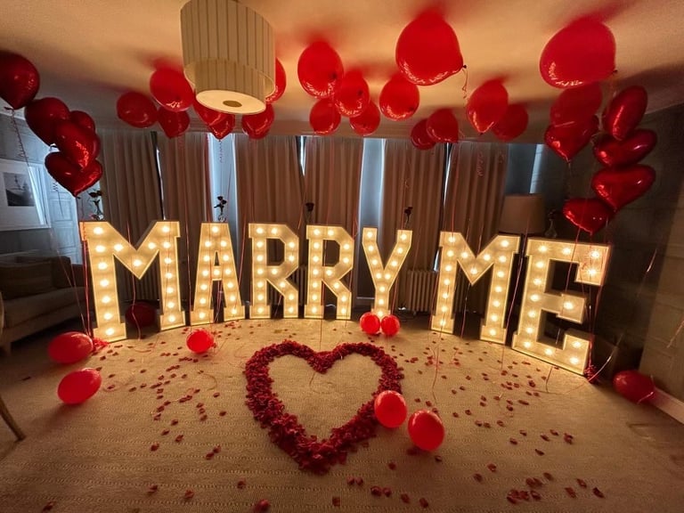 4ft Light up Letters & Numbers to hire, London