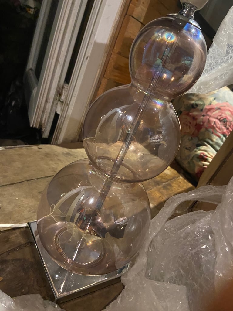 Glass bedside lamps 