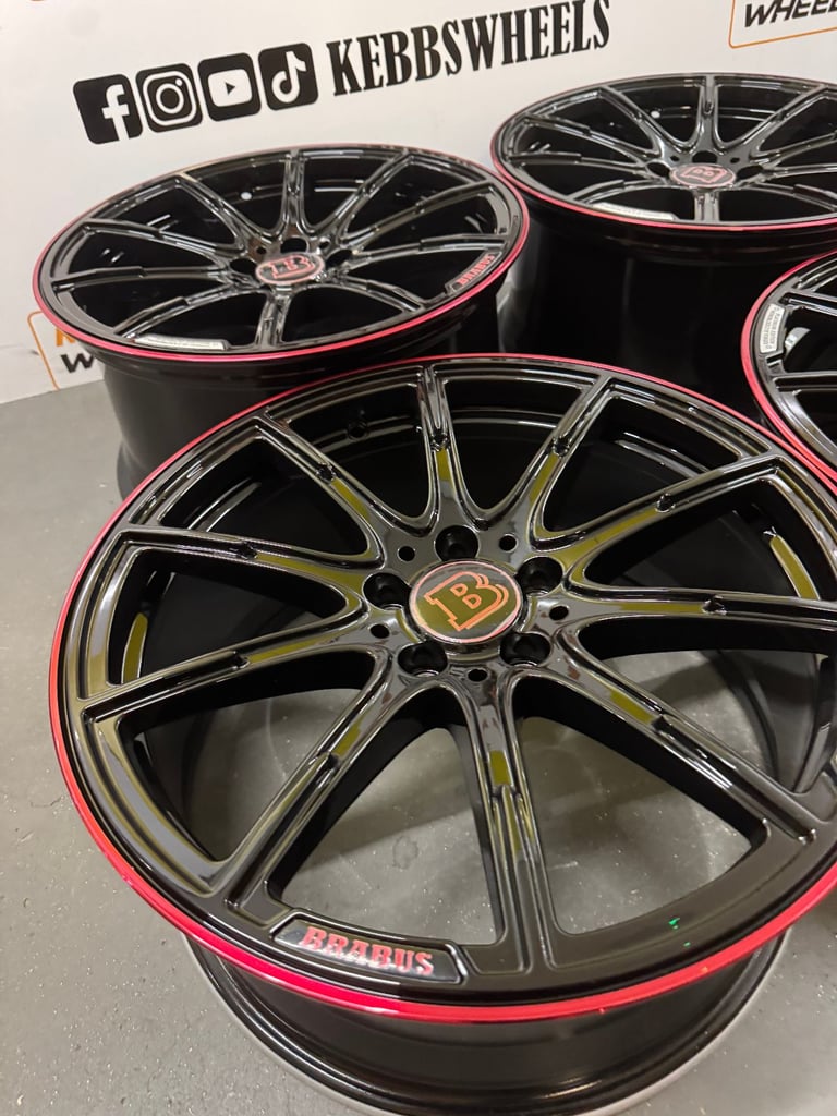 19" MERCEDES BRABUS REPLACEMENT ALLOY WHEELS C CLASS E CLASS S CLASS 