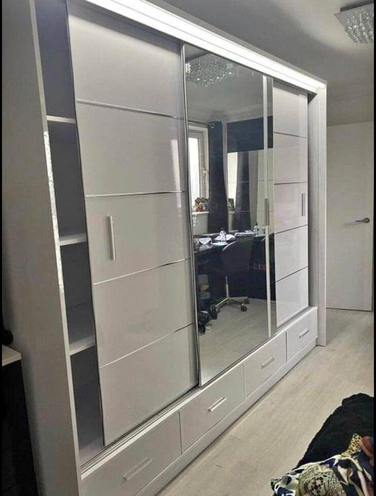 Stylish Sliding Wardrobe with Mirrors: Available in 2 or 3 Doors - Fast Delivery
