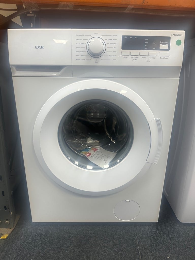 image for NEW/GRADED 7KG WHITE LOGIK WASHING MACHINE 