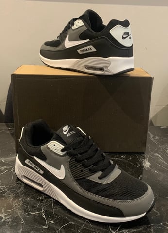 Nike Air Max 90 Mens Trainers Size 6, 8, 9, 10 Black Grey White Tick | in  Barking, London | Gumtree