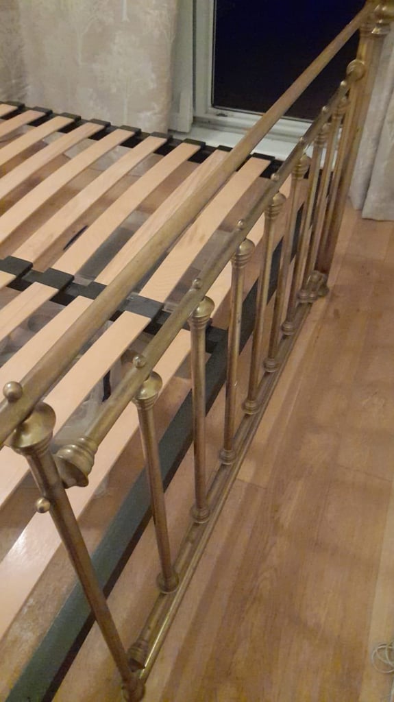 Real brass bedframe 