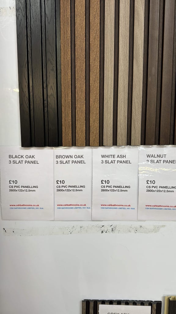 waterproof pvc cladding shower kitchen office 3m x 25cm x 8mm