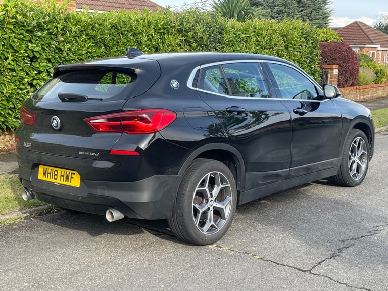 BMW X2 S drive 18D Sport in Stunning Black Metallic with Sports Cloth Trim 