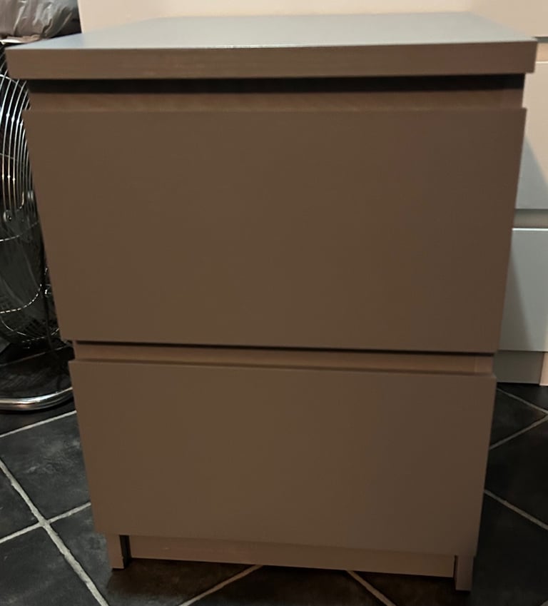 IKEA grey bedside drawers