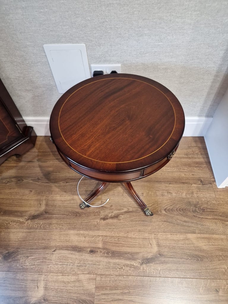 image for Drum table reproduction mahogany