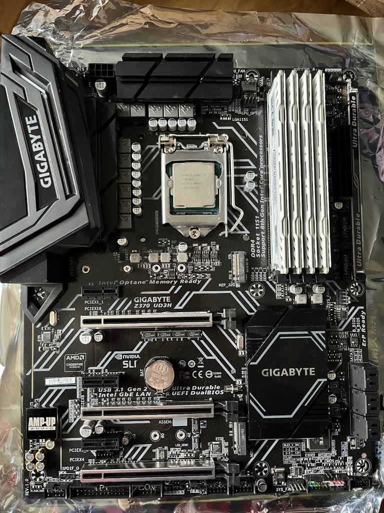 image for Gigabyte Z370 UD3H Motherboard + Intel i7 8700K + Cooler Master CPU cooler