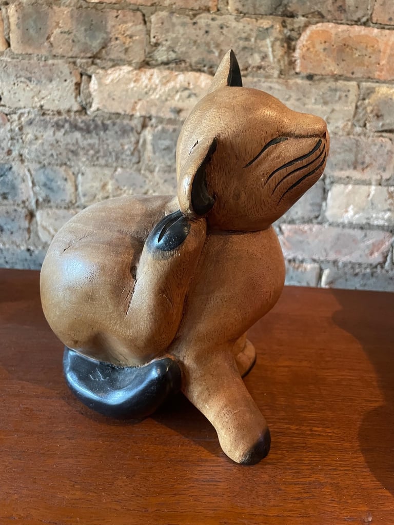 Wooden cat SOLD