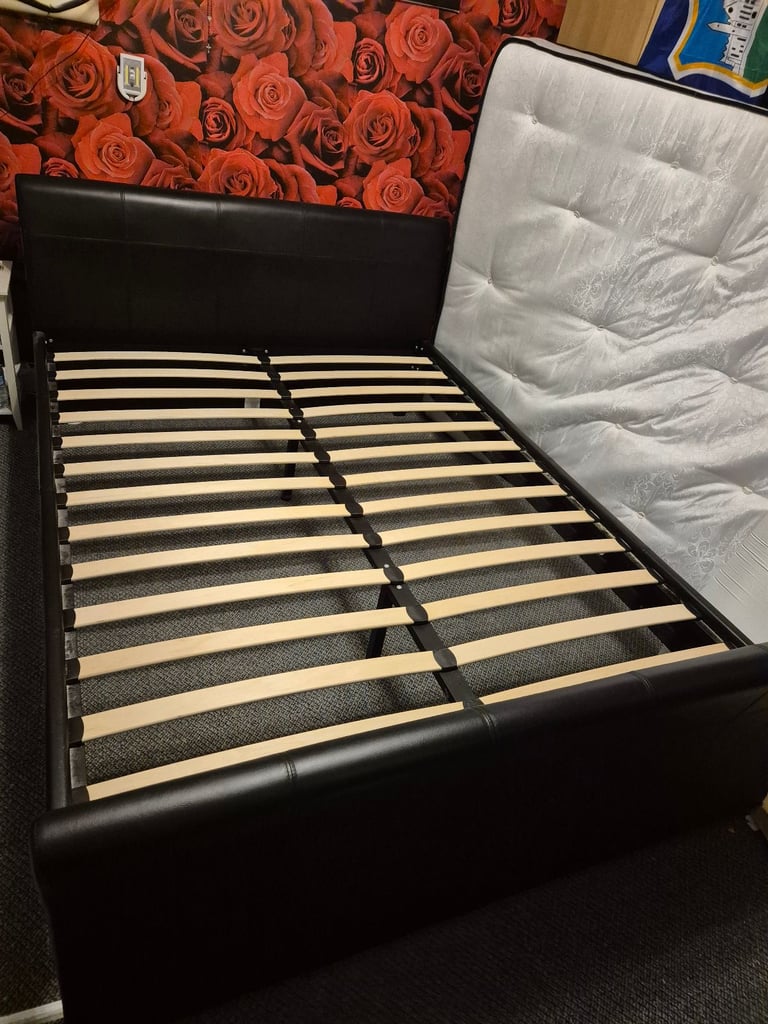 image for King size bed frame, excellent 