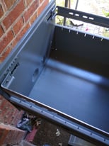 Grey 4 four drawer metal filing cabinet 
