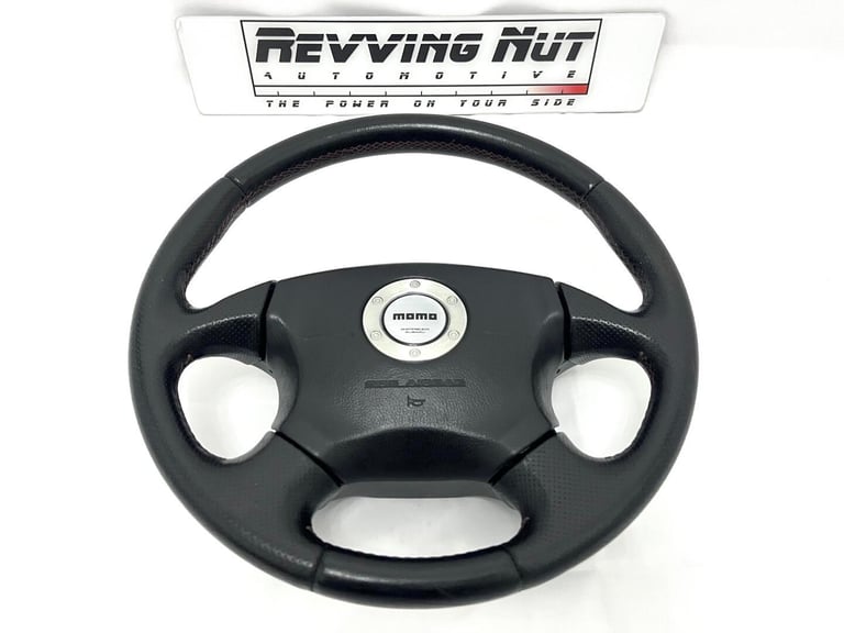Subaru Impreza WRX STI Newage Momo Red Stitch Steering Wheel Airbag OEM RNA1250