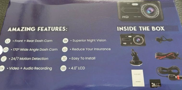 Dash Cam Plus - Front and Rear Camera BRAND NEW UNOPENED