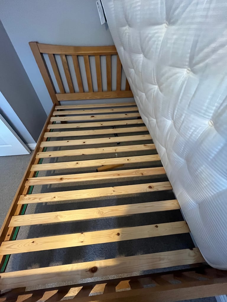Wooden double bed