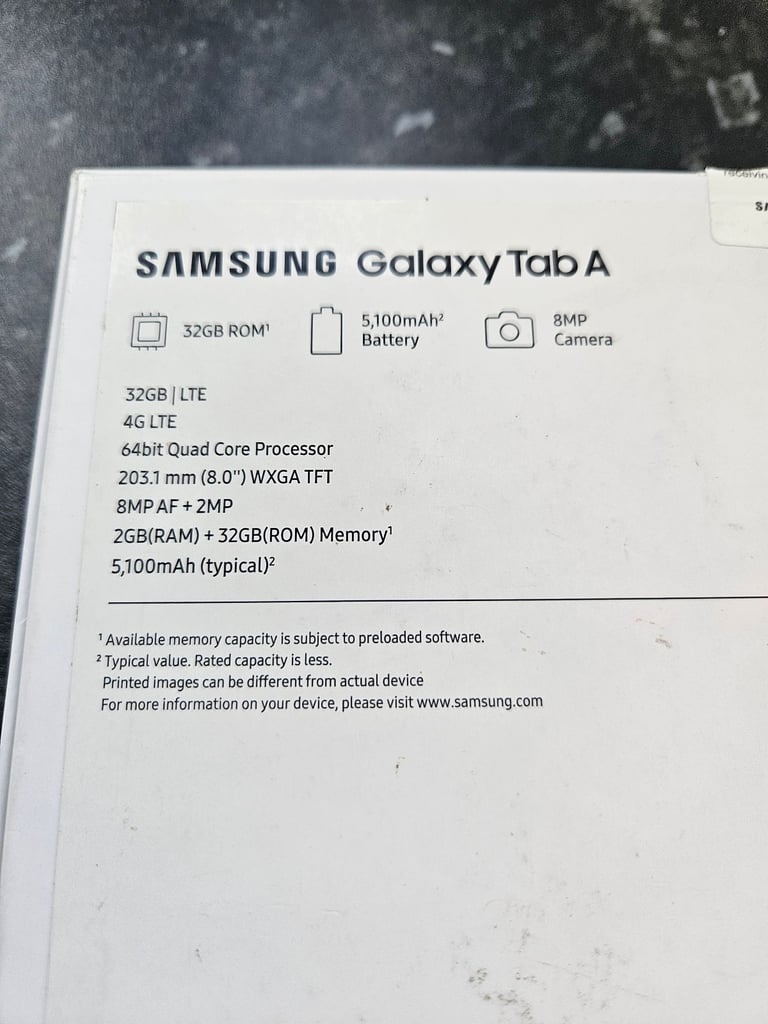 Samsung 8 inch tablet LTE cellular 