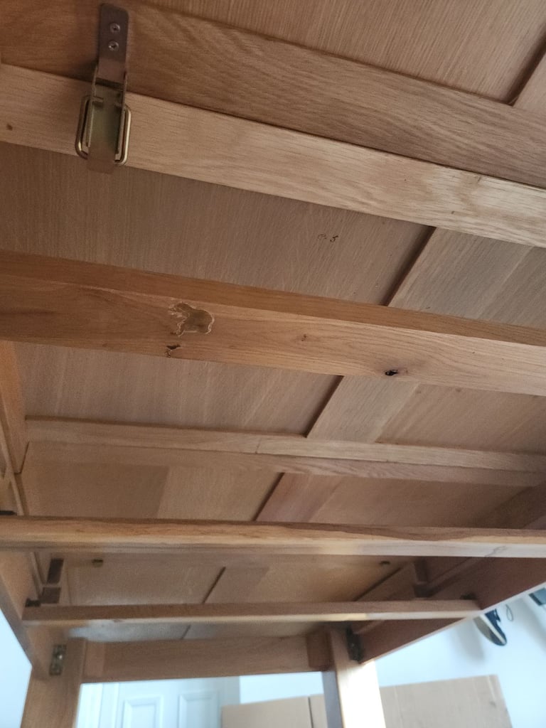 Solid oak dining table