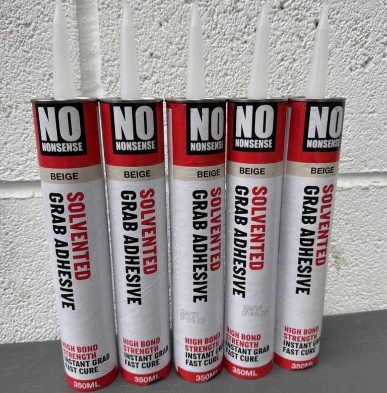 image for 14 tubes No Nonsense Solvented grab adhesive .