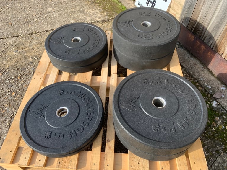 100kg Wolverson Olympic Bumper Plate Set (#1074) 