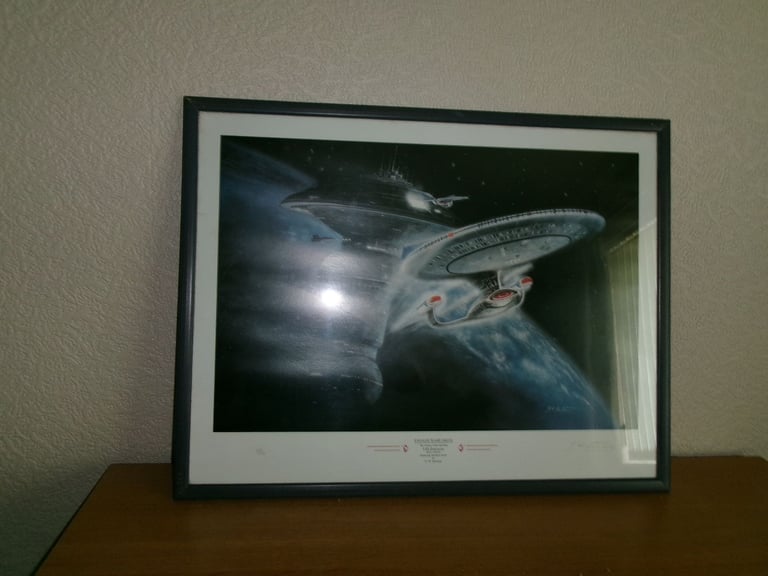 image for StarTrek, D W Hutchins, Enngage Warp Drive Print, Certificate of Authenticy