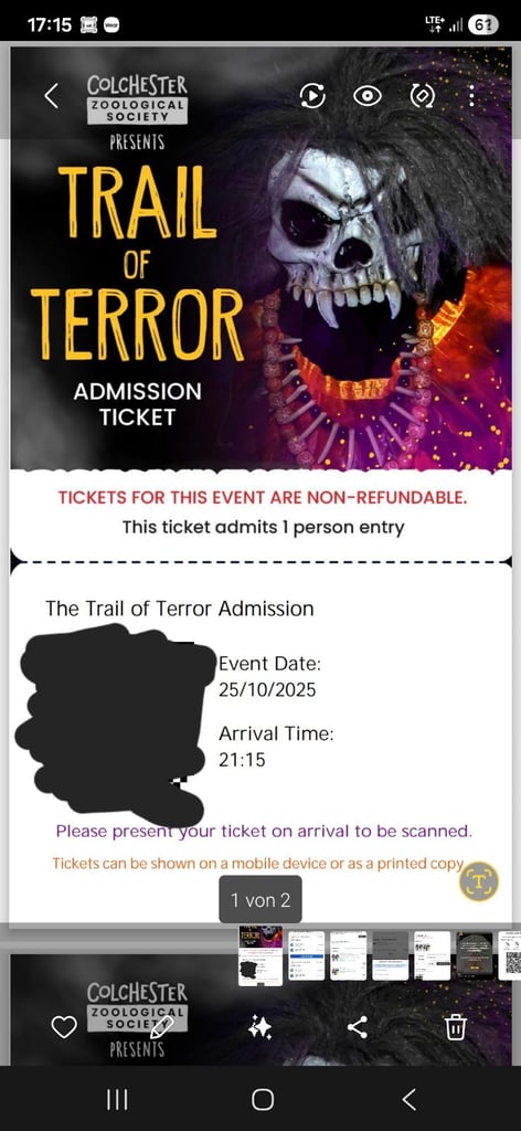 Trail of Terror Colchester Zoological