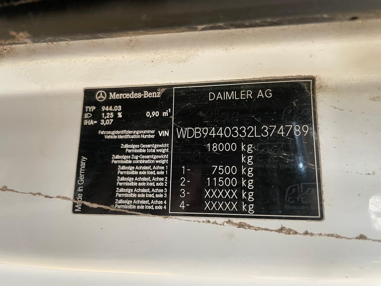 MERCEDES BENZ AXOR 1840, 4X2 TRACTOR UNIT - 2008 - KX58 OVA