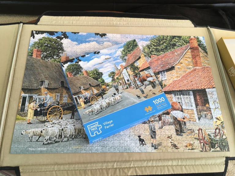image for 1000 piece jigsaw puzzle. Village farrier
