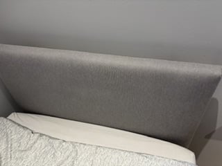 Single two drawer divan bed, mattress and headboard