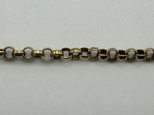 18.5" 9ct Yellow Gold Belcher Chain Necklace