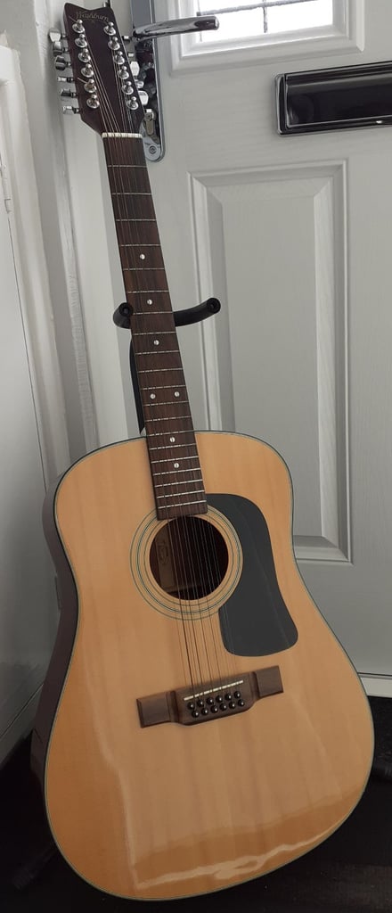 Vintage Natural Washburn D-12-12N 12 String Acoustic guitar 