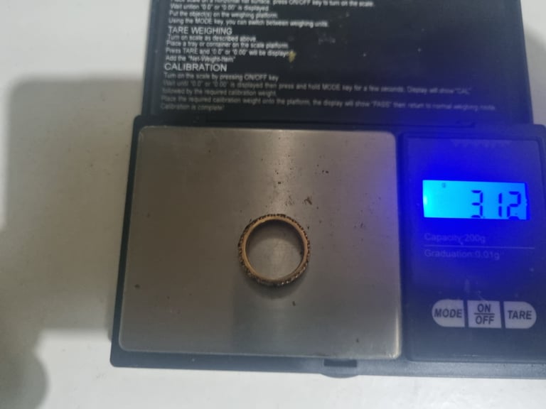 Gold ring size unknown 9ct hallmarked 