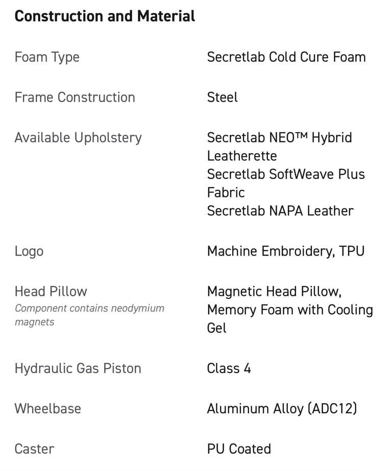 Secretlab TITAN EVO 2022 Series XL NEO Hybrid Leatherette Stealth Chair (USED)-Collection Only