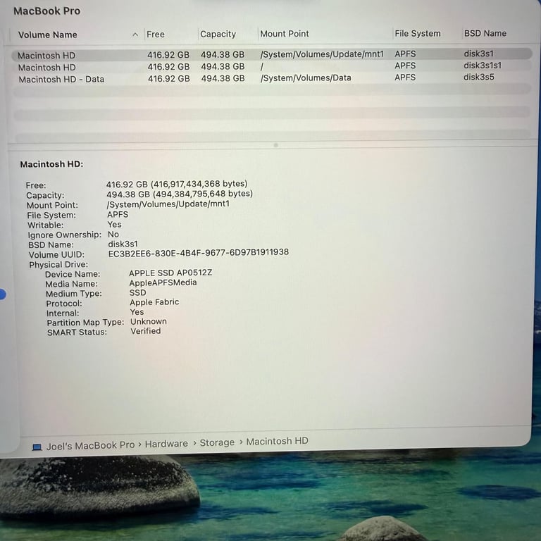 Apple Macbook M2 Pro 16GB 512SSD 26 CYCLES 