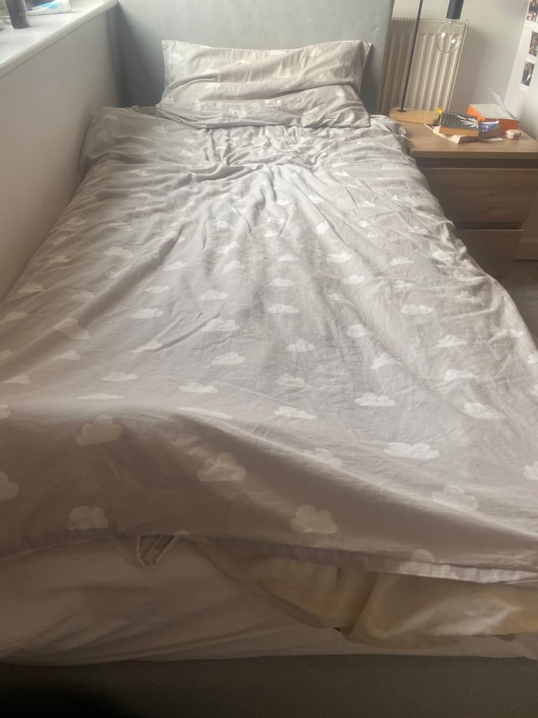 image for IKEA GLADSTAD SINGLE BED WITH DEEP MATTRESS FOR SALE
